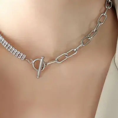 Titanium Steel Gold-Plated Necklace - Trendsi - Flyclothing LLC