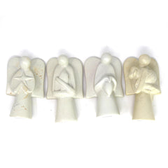 Angel Soapstone Sculpture with Eternal Light - SMOLArt