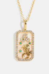 Rhinestone Constellation Pendant Copper Necklace - Trendsi - Flyclothing LLC