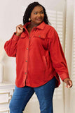 Heimish Cozy Girl Full Size Button Down Shacket - Trendsi