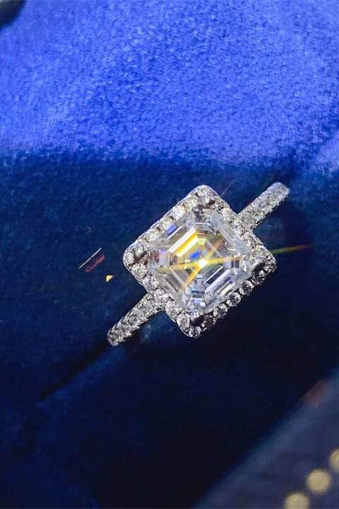 2 Carat Moissanite 925 Sterling Silver Ring - Trendsi - Flyclothing LLC