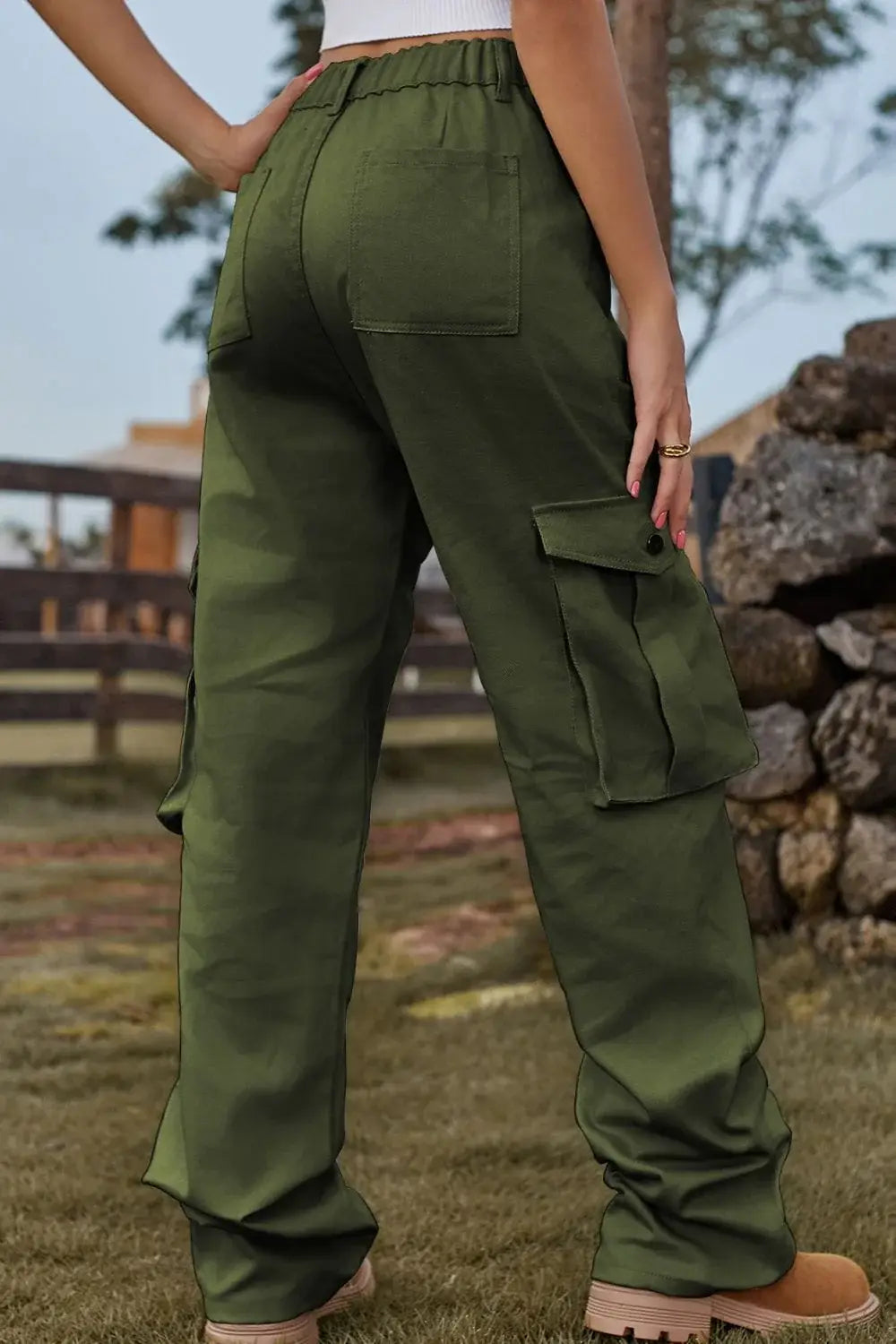 Loose Fit Long Jeans with Pockets - Trendsi - Flyclothing LLC