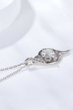 Platinum-Plated 1 Carat Moissanite Pendant Necklace - Trendsi - Flyclothing LLC
