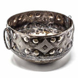 Large Hammered Metal Container with Round Handles - Croix des Bouquets - Croix des Bouquets