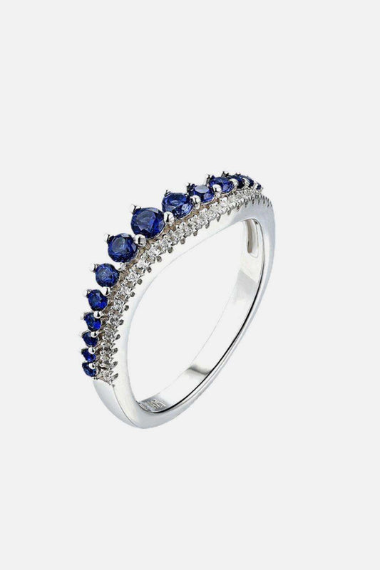 Lab-Grown Sapphire 925 Sterling Silver Rings - Trendsi - Flyclothing LLC