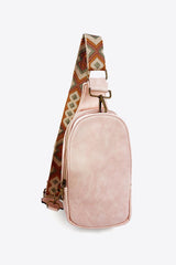 Adjustable Strap PU Leather Sling Bag - Trendsi