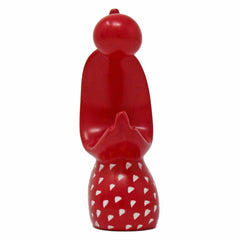 Praying Angel Soapstone Sculpture - Red Finish - SMOLArt