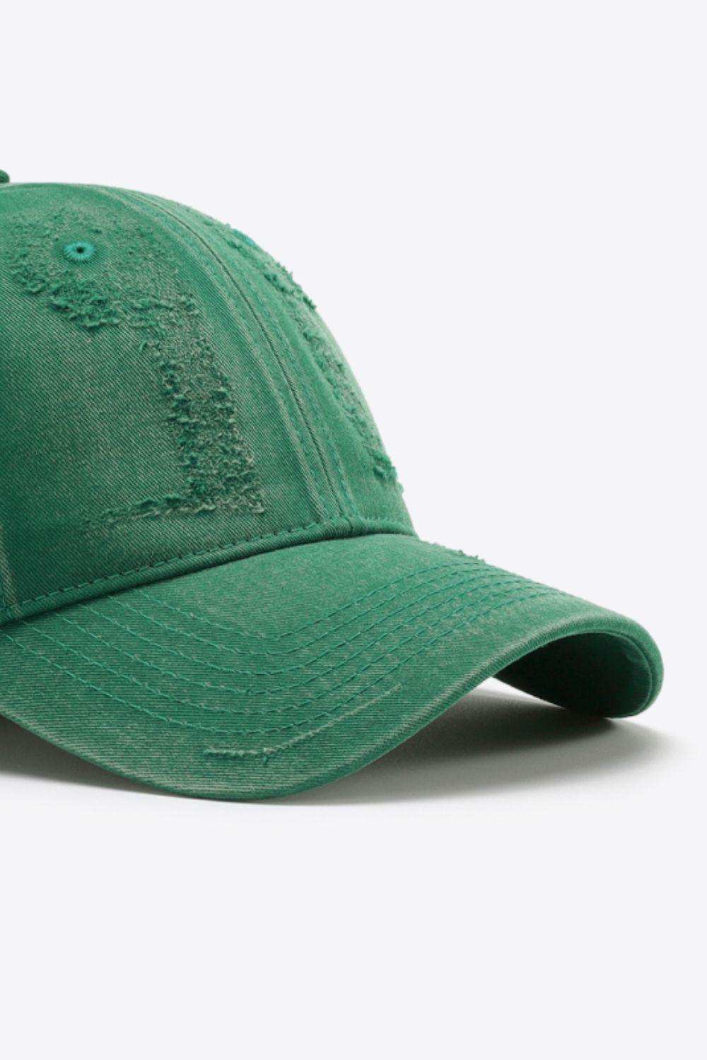 Distressed Adjustable Baseball Cap - Trendsi - Flyclothing LLC