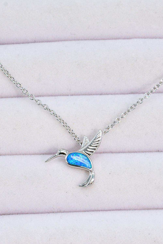 Opal Bird 925 Sterling Silver Necklace - Trendsi - Flyclothing LLC
