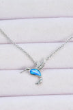 Opal Bird 925 Sterling Silver Necklace - Trendsi
