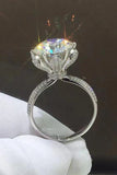5 Carat  Moissanite Side Stone Ring - Trendsi