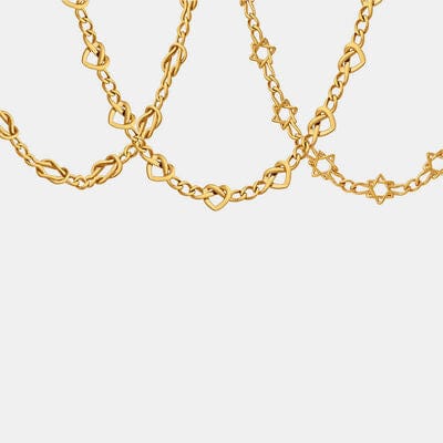Brass Titanium Steel Necklace - Trendsi