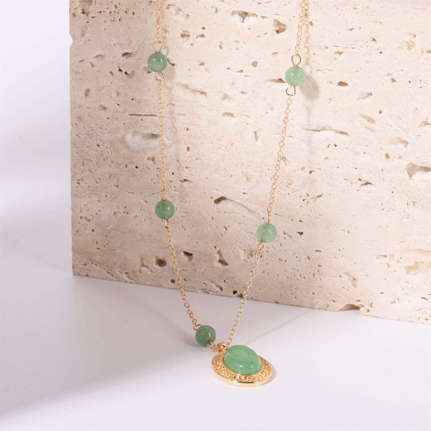 Copper Natural Crystal Pendant Necklace - Trendsi - Flyclothing LLC