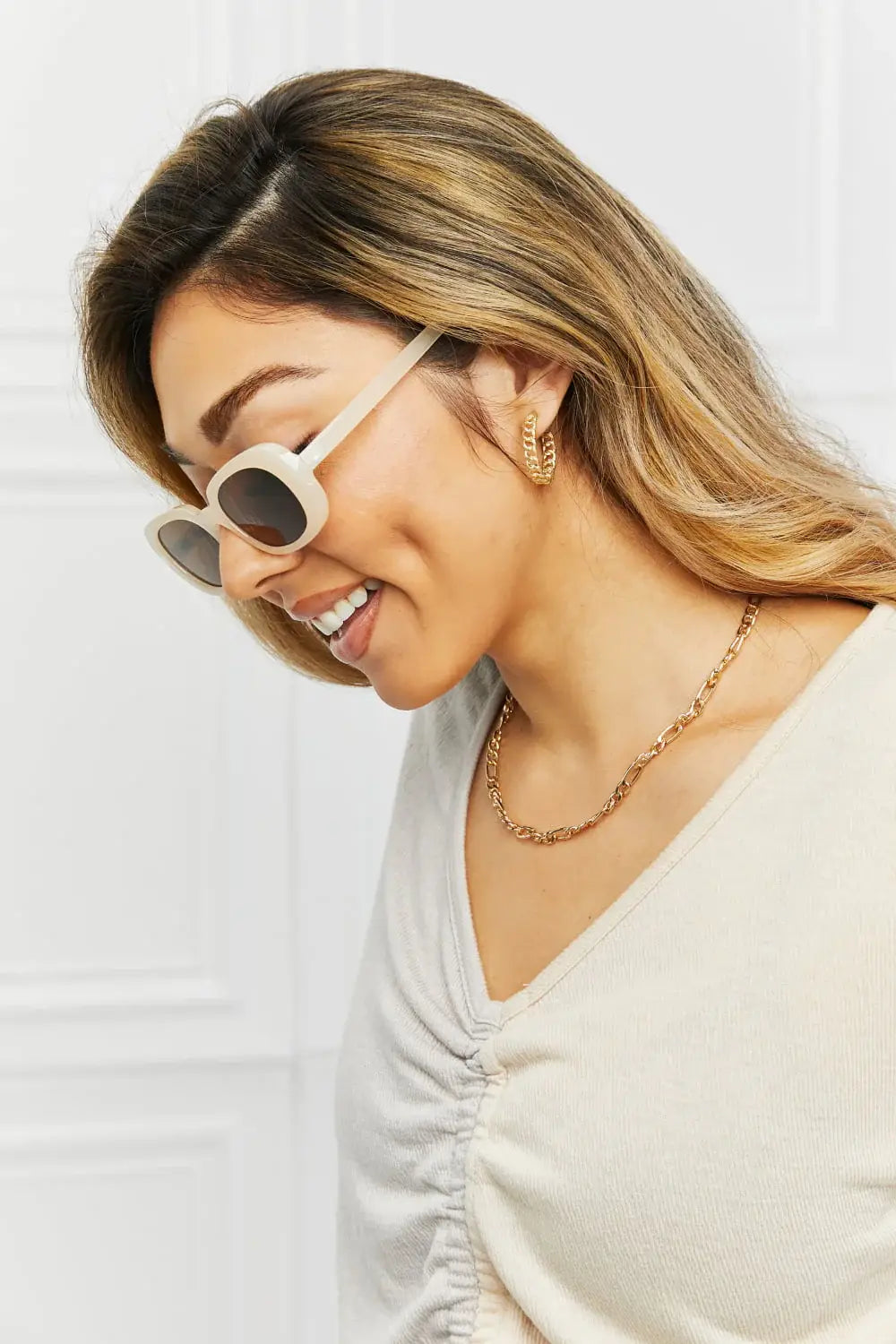 Oval Full Rim Sunglasses - Trendsi - Flyclothing LLC