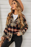Plaid Pocketed Button Down Shacket - Trendsi - Flyclothing LLC