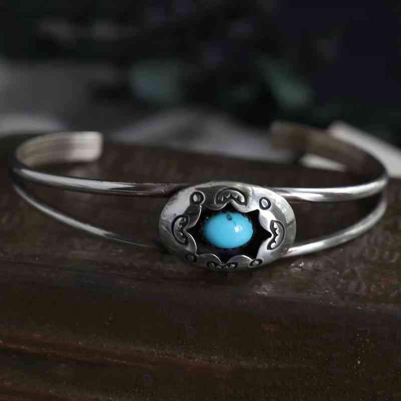 Turquoise Open Bracelet - Trendsi - Flyclothing LLC