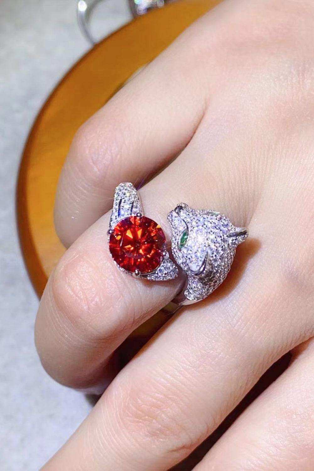 2 Carat Moissanite Adjustable Animal Ring - Trendsi - Flyclothing LLC