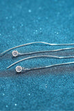 Moissanite 925 Sterling Silver Threader Earrings - Trendsi - Flyclothing LLC