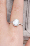 Opal 925 Sterling Silver Halo Ring - Trendsi - Flyclothing LLC
