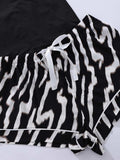 Plus Size Lace Trim Scoop Neck Cami and Printed Shorts Pajama Set - Trendsi - Flyclothing LLC