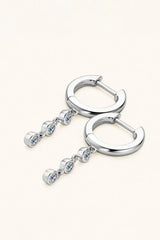 Moissanite Decor 925 Sterling Silver Earrings - Trendsi - Flyclothing LLC