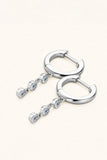 Moissanite Decor 925 Sterling Silver Earrings - Flyclothing LLC