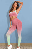 Gradient Sports Tank and Leggings Set - Trendsi