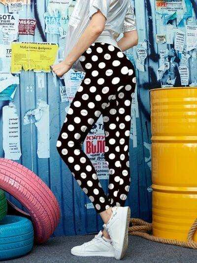 Printed High Waist Skinny Leggings - Trendsi - Flyclothing LLC