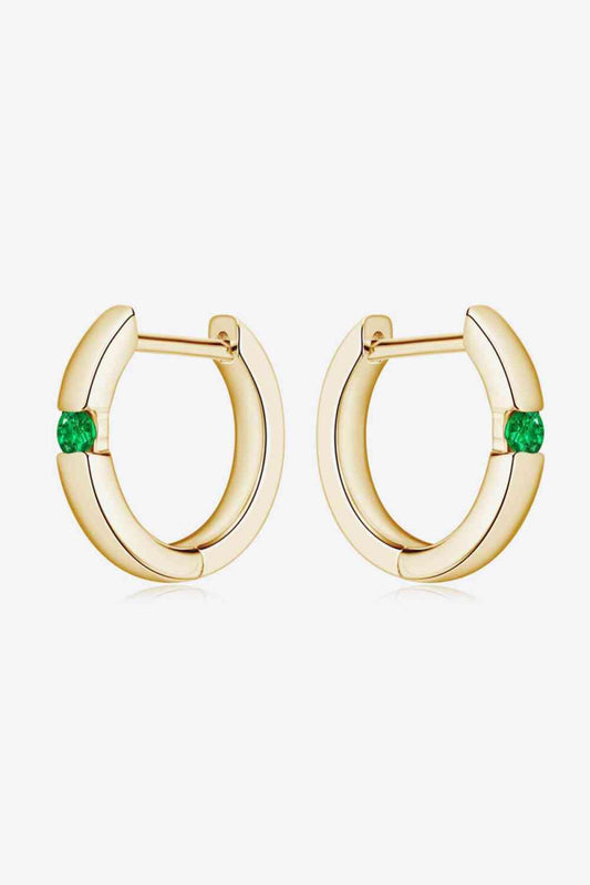 Lab-Grown Emerald Earrings - Trendsi