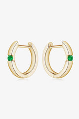 Lab-Grown Emerald Earrings - Trendsi