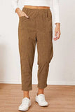 Pocketed Elastic Waist Pants - Trendsi - Flyclothing LLC