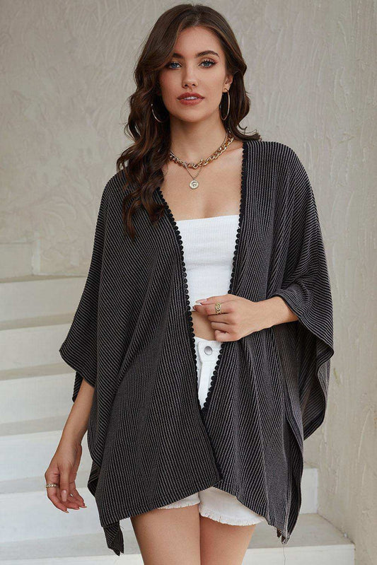 Open Front Dolman Sleeve Cardigan - Trendsi - Flyclothing LLC