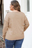 Plus Size Exposed Seam Dropped Shoulder T-Shirt - Trendsi - Flyclothing LLC