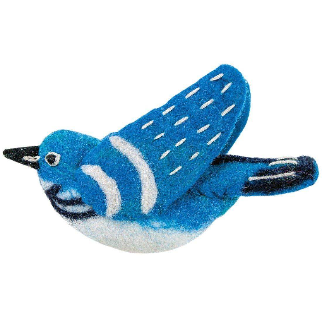 Wild Woolies Felt Bird Garden Ornament - Cerulean Hummingbird - Wild Woolies (G) - Wild Woolies - Flyclothing LLC