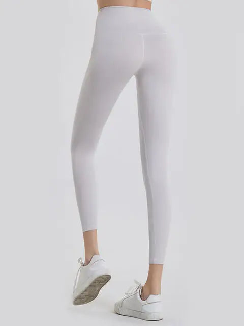 Wide Waistband Sports Leggings - Trendsi - Flyclothing LLC