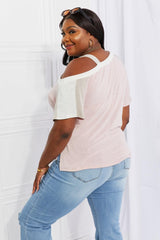 Andree by Unit Full Size Something Simple Cold Shoulder Tee - Trendsi