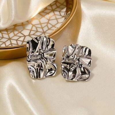 Geometric Stainless Steel Gold-Plated Earrings - Trendsi - Flyclothing LLC
