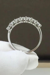 Charming Moissanite 925 Sterling Silver Ring - Trendsi