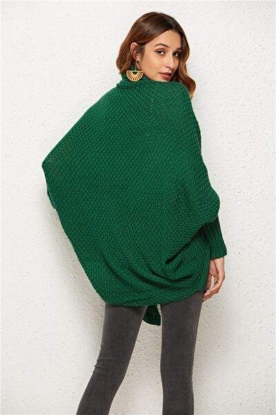 Open Front Batwing Sleeve Cardigan - Trendsi - Flyclothing LLC