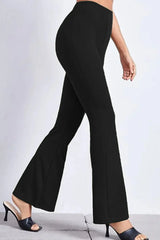High Rise Flare Pants - Trendsi - Flyclothing LLC