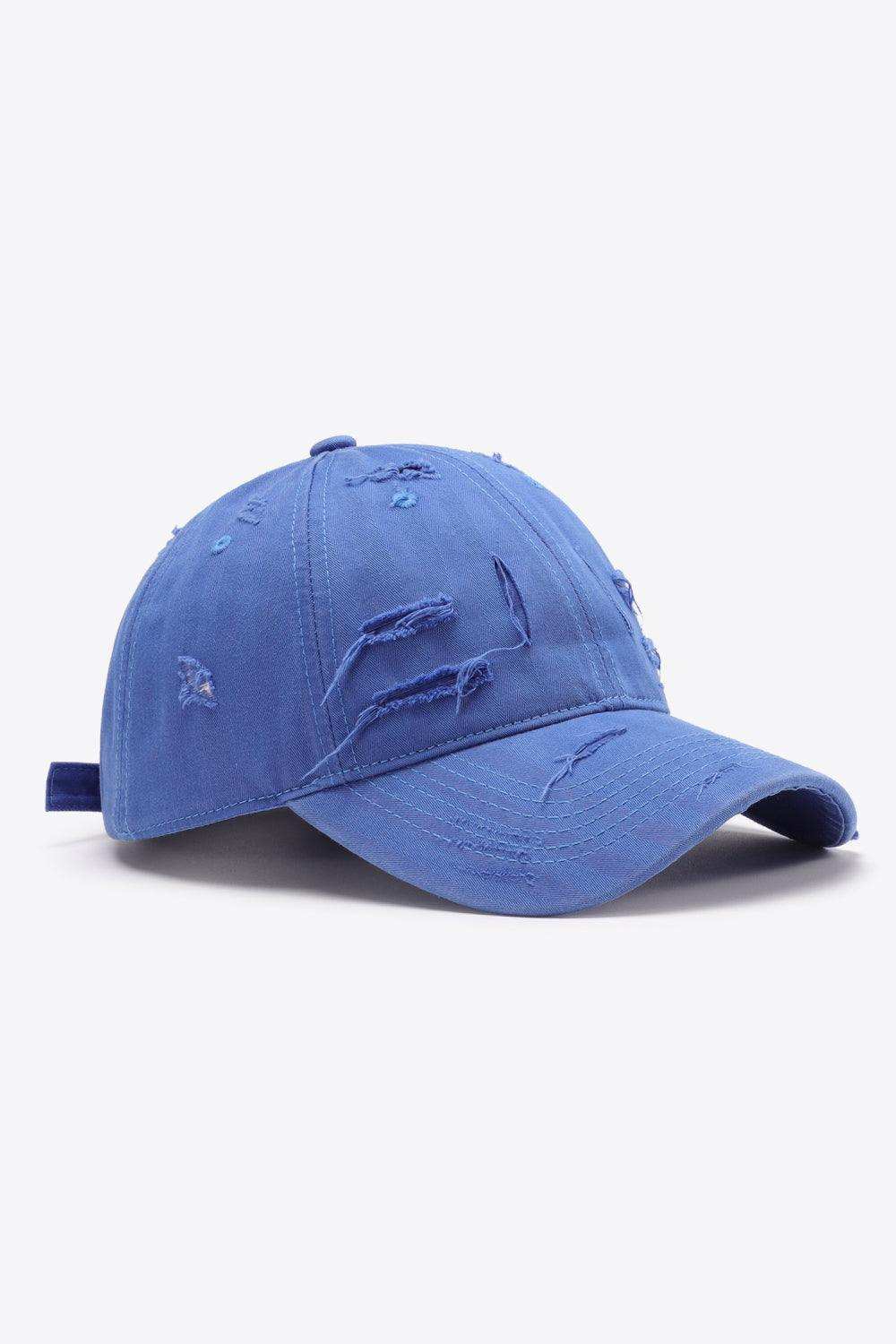 Distressed Adjustable Baseball Cap - Trendsi - Flyclothing LLC