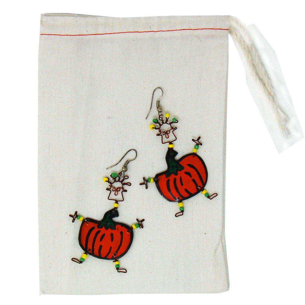 Dancing Girl Pumpkin Earrings - Creative Alternatives - Creative Alternatives - Flyclothing LLC
