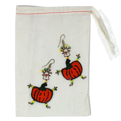 Dancing Girl Pumpkin Earrings - Creative Alternatives - Flyclothing LLC