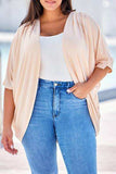 Plus Size Ribbed Cocoon Cover Up - Trendsi - Flyclothing LLC