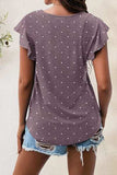 Printed Round Neck Short Sleeve T-Shirt - Trendsi - Flyclothing LLC