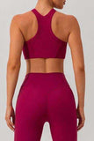Round Neck Racerback Active Tank - Trendsi - Flyclothing LLC