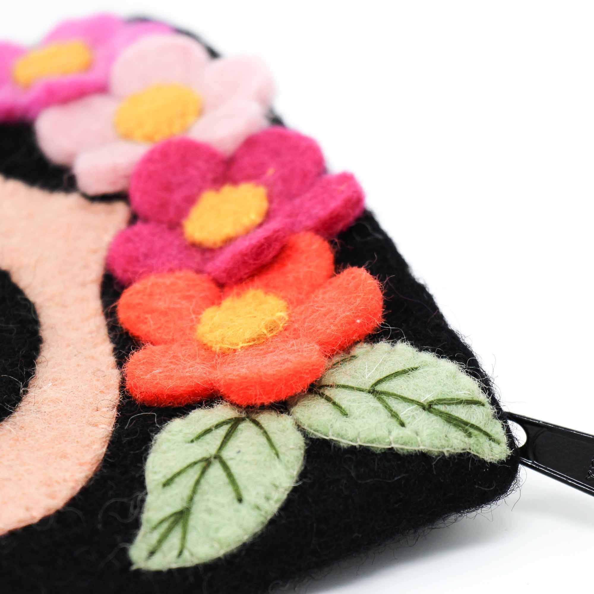 Hand Crafted Felt: Frida Pouch - Global Groove Direct