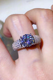 3 Carat Moissanite Side Stone Ring - Trendsi