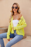 Raglan Sleeve Button Front Cardigan - Trendsi