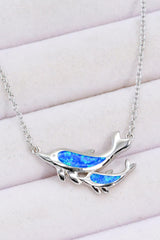 Opal Dolphin Chain-Link Necklace - Flyclothing LLC